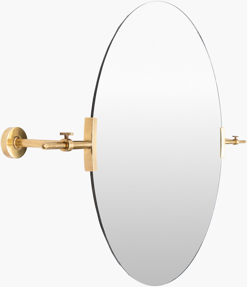 Surya Anastasya 34"H X 24"W X 4"D Elegant Accent Mirror - Modern Minimalist Wall Decor For Sophisticated Homes Frame, Gold Brass Aay001-2434