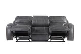 English Elm Steve Silver - Keily - Manual Reclining Sofa - Gray