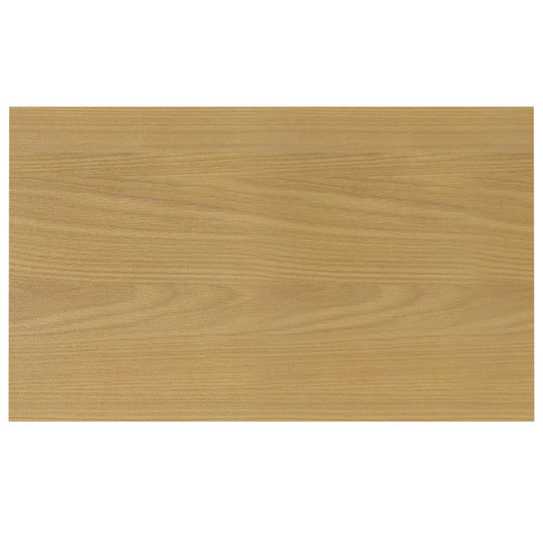 English Elm Wilson Handcrafted Rectangular Dining Table with Solid Veneer Top, Sturdy Legs, Lacquer Finish, Seats 6 Oak B136P203501