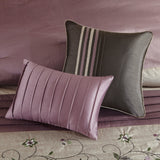 Madison Park Serene Transitional Embroidered 7 Piece Comforter Set MP10-3446 Purple