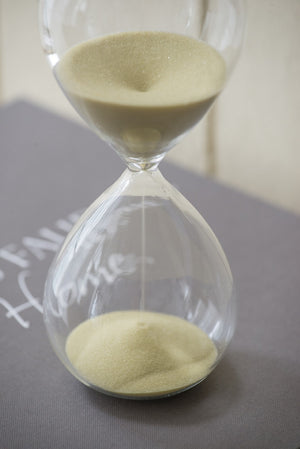 English Elm Set Of 2 Ferdinand 30-Minute Hourglasses - Elegant Bisque Sand Timers For Home & Office Decor W2078P278114-GIGA