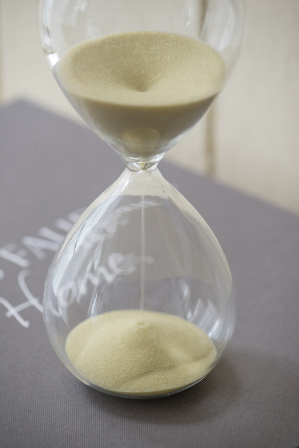 English Elm Set Of 2 Ferdinand 30-Minute Hourglasses - Elegant Bisque Sand Timers For Home & Office Decor W2078P278114-GIGA