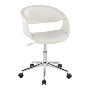 English Elm Task Chair with Chrome Five Star Base Grey Fabric Seat for Modern Home Office Use Chrome,White B202P474184