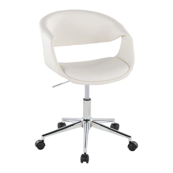 English Elm Task Chair with Chrome Five Star Base Grey Fabric Seat for Modern Home Office Use Chrome,White B202P474184