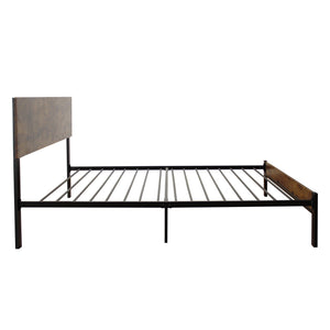 English Elm Twin Twin Size Metal Bed Frame — Sturdy Steel Platform, Modern Quiet Design, No Box Spring Needed Black 48 L x 18.9 W x 4.9 H W2297P241217