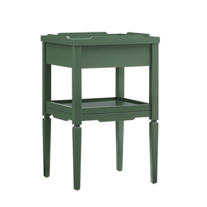 English Elm Foley Vintage Green 1-Drawer Nightstand with Gold Pull, Tapered Legs, Lower Shelf, Mid-Century Charm B050P376968
