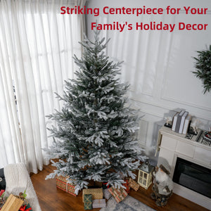 English Elm Homcom 7.5 Foot Artificial Christmas Tree - Lifelike, Easy Setup, Durable Steel Base, Low Maintenance W2225P249668