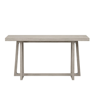 English Elm 59.84'' Console Table with Sturdy Construction and Weather-Resistant Finish for Entryway, Patio, Hallway Grey W757P246399