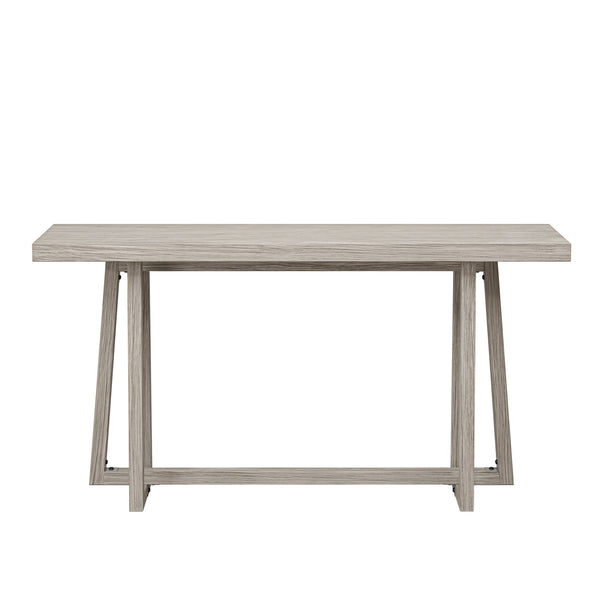 English Elm 59.84'' Console Table with Sturdy Construction and Weather-Resistant Finish for Entryway, Patio, Hallway Grey W757P246399
