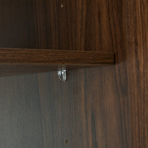 English Elm Grace Floating Walnut Vanity with Solid Surface Sink and Soft Close Storage Drawers Walnut Brown W1865S00226