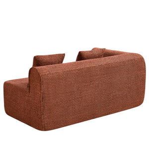 English Elm 110" Curved Modular Sectional Sofa Low Profile Foam Cushions for Contemporary Living Camel N767P366011C