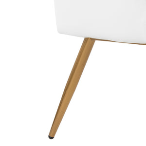 English Elm High Back Faux Leather Two Seat Bench with Matte Steel Frame for Entryway or Bedroom B202P471364