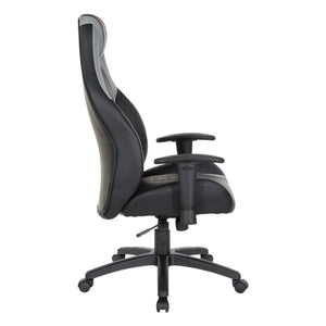 OSP Home Furnishings Commander Gaming Chair Grey