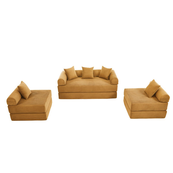 English Elm United We Win Convertible Folding Sofa Bed – Cozy Corduroy Memory Foam Couch For Small Spaces! W1568S00251-GIGA