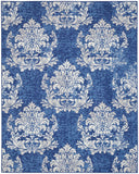 WHS11 Whimsicle Farmhouse Indoor Rug – Vintage-Inspired Navy and Ivory Area Rug for Any Decor