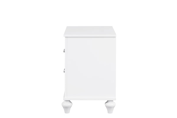 English Elm Livorno Silver Champagne Nightstand with Felted Top Drawer, Full-Extension Slides, 27"H x 27"W B078P286353