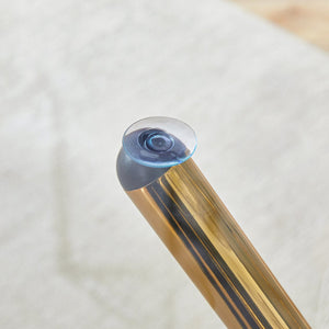 English Elm 4-Piece Dining Set: Modern Luxe Round Glass Table & Stylish Black-Gold Chairs For Chic Spaces W1151S03684