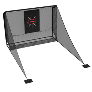 English Elm Golf Practice Net with Auto Ball Return Side Barriers Portable Backyard Hitting Enclosure W1422P416689