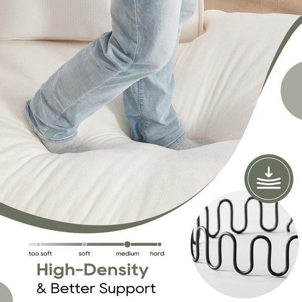 English Elm Modern Minimalist Modular Sectional Sofa - Plush Cloud Couch With Right-Facing Chaise For Cozy Living Spaces W2959S00014