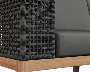 Sunpan Salerno Sofa - Sophisticated Outdoor Armchair with Durable Teak Wood and Weather-Resistant Frame Gracebay Grey