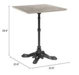 Alfresco Dining Table Gray 704051 Zuo Modern