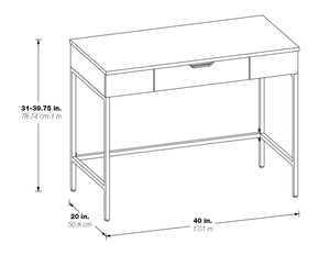 OSP Home Furnishings Contempo Sit-To-Stand Desk White Oak