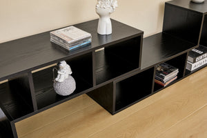 English Elm Modern Modular Mdf Entertainment Center Open Shelving Console for Any Room Layout W3875P435415