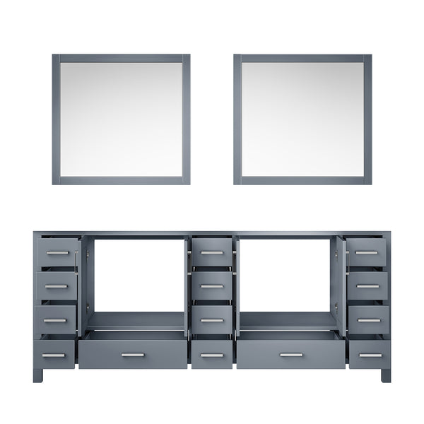 English Elm Dark Grey Double Bath Vanity 84" W X 22" D With Two Stylish Mirrors For Elegant Bathroom Upgrade B2731S00564