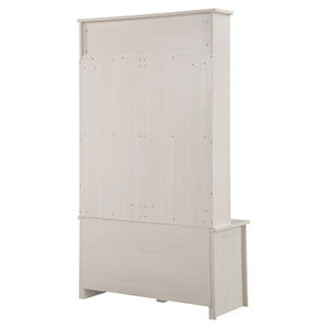 OSP Home Furnishings Garnet Entry Hall Tree Off White