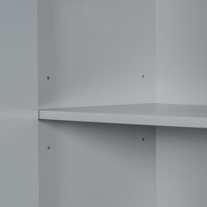 English Elm Christopher Knight Home® - Bathroom Storage Cabinet with Doors Drawer & Dual Laundry Baskets, MDF Build, Adjustable Shelf, Anti-Tip Device Grey N759P243350E