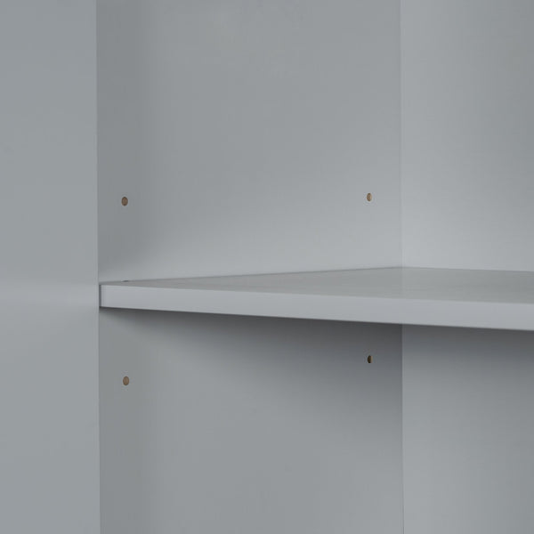 English Elm Christopher Knight Home® - Bathroom Storage Cabinet with Doors Drawer & Dual Laundry Baskets, MDF Build, Adjustable Shelf, Anti-Tip Device Grey N759P243350E