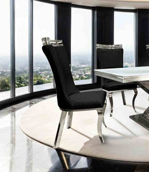 English Elm Glam 2Pc Side Chair Set - Tiger Print Faux Leather With Sleek Black Saber Legs For Dining Elegance B2741S00723