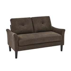 English Elm Tufted Button Back Loveseat with Tall Legs Mid Century Style for Living Spaces B2748P493721