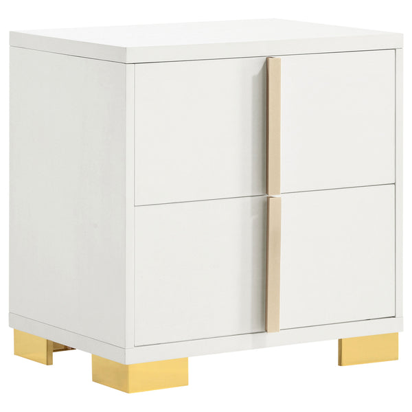 English Elm Mckee Queen Bedroom Set White Panel Bed Dresser Nightstand Mirror Four Piece Suite White B062S01758