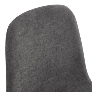 English Elm Table Modern Black Marble Dining Set With 4 Dark Gray Linen Chairs - Stylish, Stable, Easy Assembly W1151S03838-GIGA