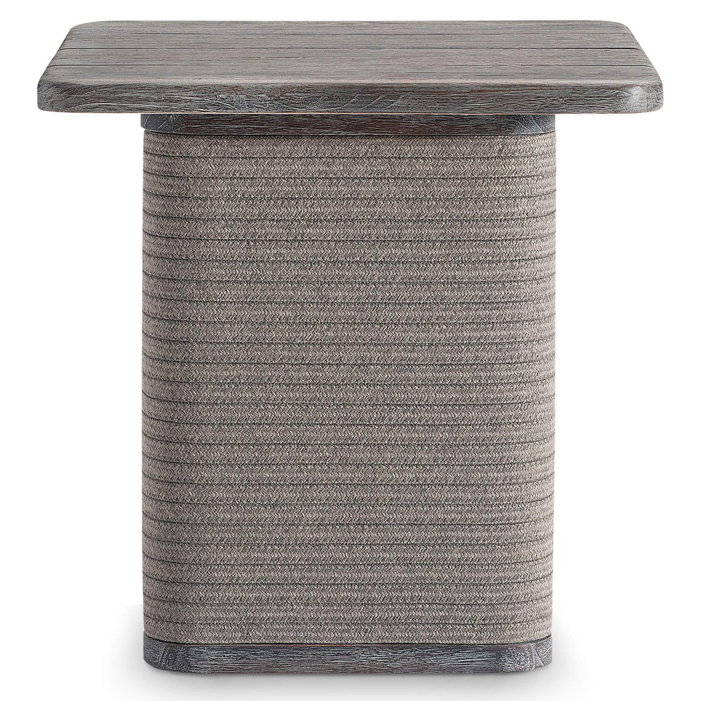 Bernhardt Bernhardt Rialto Outdoor Accent Table with Rope Detail and Slatted Teak Top X12123