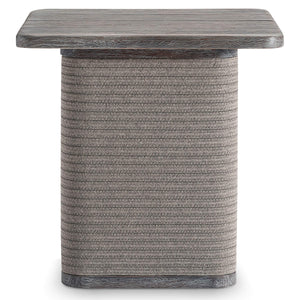 Bernhardt Bernhardt Rialto Outdoor Accent Table with Rope Detail and Slatted Teak Top X12123