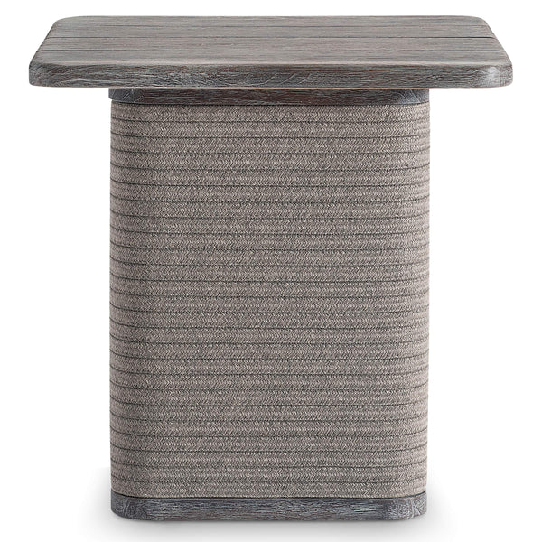 Bernhardt Bernhardt Rialto Outdoor Accent Table with Rope Detail and Slatted Teak Top X12123