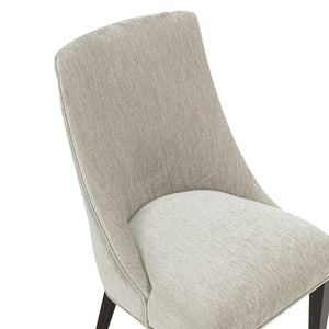 English Elm Beever Chenille Dining Chairs Set Of 2 In Taupe - Stylish Foam-Padded Comfort With Durable Frame B365P397760