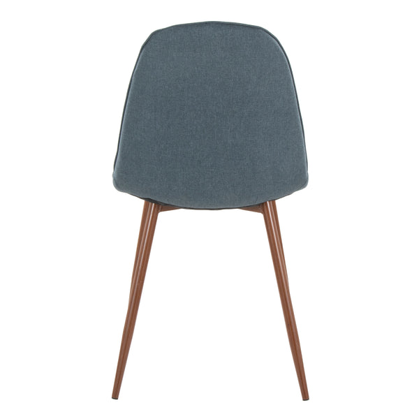 English Elm Mid-century Modern Upholstered Dining Chair Set Walnut Legs Padded Seat for Living Room B202P223870