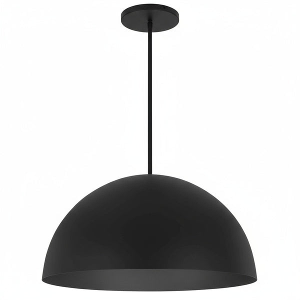English Elm 24 Inch Matte Black Led Pendant with Etched Glass Diffuser for Dining or Kitchen B370P399378