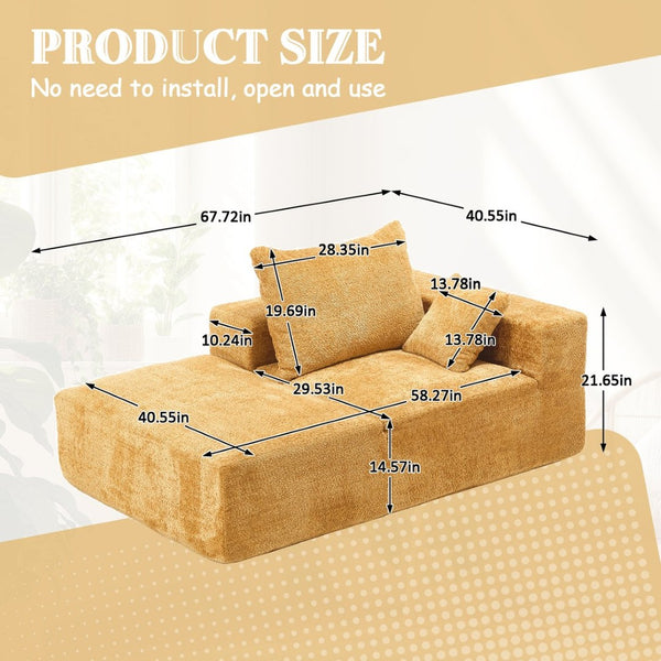 English Elm United We Win Memory Foam 2-Seater Couch - Compact, Stylish & Easy To Move For Any Space Comfort W1568P222620-GIGA