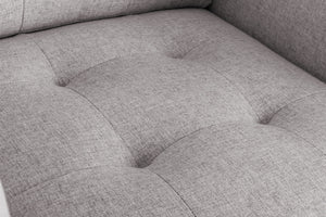 English Elm Vittoria Tufted Linen Accent Chair with Pocket Coil Support and Built-in Side Storage B2749P413355