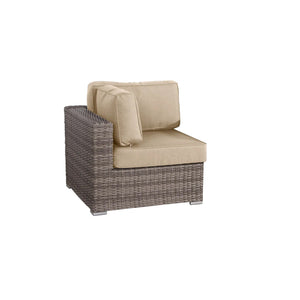 English Elm Fully Assembled 8-Piece Modular Patio Sectional Set With Fire Pit & Weather-Resistant Cushions B120S00153