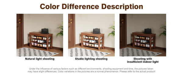 English Elm Adjustable Solid Rubberwood Storage Bench with Hidden Compartment for Entryway or Bedroom W2987P337970