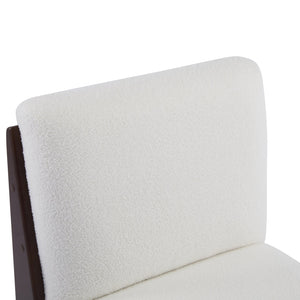 English Elm Scott Living Moda Set of 2 Accent Chairs White Cushion Matte Black Wood Frame Walnut N767P356660W