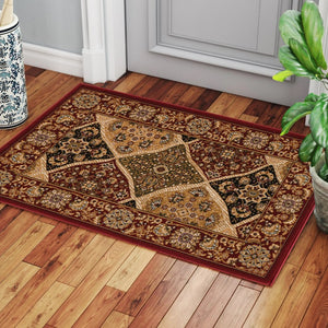 English Elm Manchester Red 2 Ft. X 3 Ft. Area Rug – Durable, Stain-Resistant, Kid & Pet-Friendly, Soft Comfort B186P316792