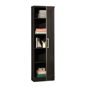 English Elm Corner Storage Cabinet Brown Finish - Tall 71" Corner Organizer with 3 Adjustable Shelves, Multi-Use B356P402605