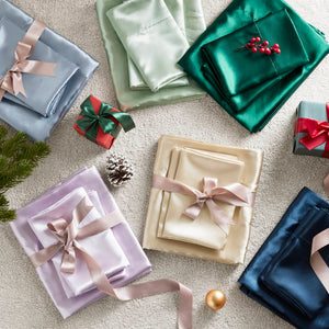 English Elm Satin Luxury Sheet Set King - Sumptuous Silky Comfort With Deep Pockets & 4 Pillowcases For Elegance B035P294200-GIGA