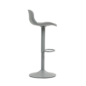 English Elm Bar Stools Set of 2 Adjustable Swivel Pu Leather Kitchen Island Seating with Back Gray W676P358681
